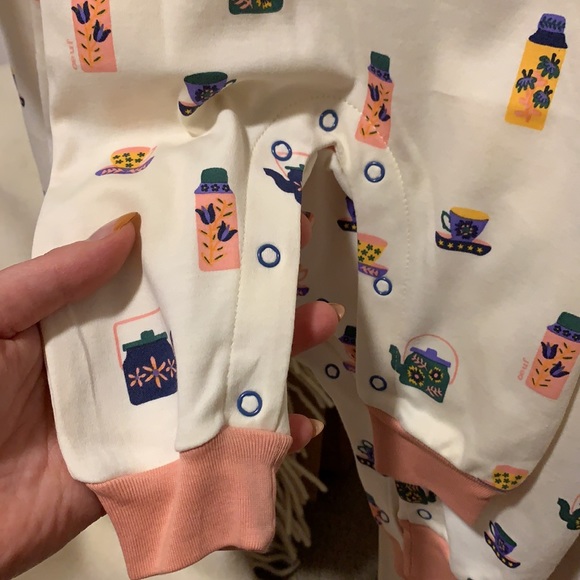 Oeuf Gardenia Onesie Snaps Pima Cotton - Picture 3 of 3